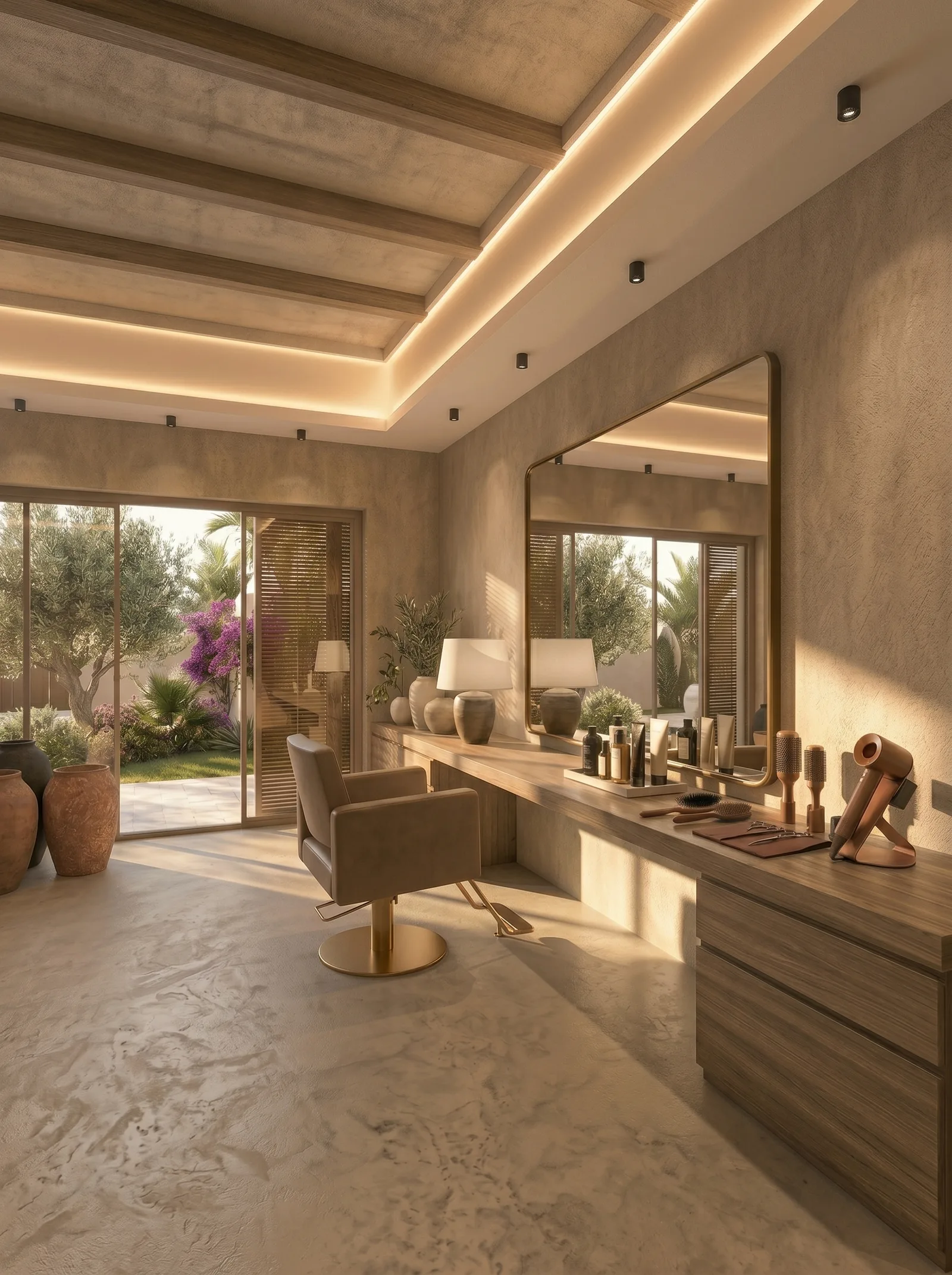 Hairdresser and care rituals